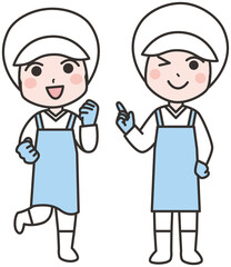 白衣を着た人物のイラスト