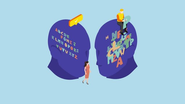 Male student having dyslexia disease