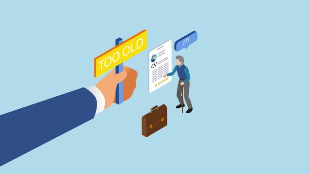 Old man rejected from recruiter