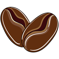 Coffee beans vector illustration