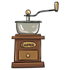 Coffee grinder vector illustration