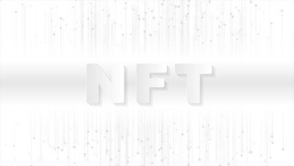 Obraz premium Minimal non fungible token NFT hi-tech background