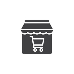 Online shopping vector icon