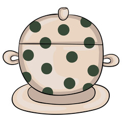 Sugar bowl vector illustration