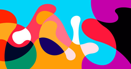 Abstract liquid shape. Fluid geometric design. Isolated gradient waves with geometric lines, dots, batik Indonesia pattern. Vector illustration.