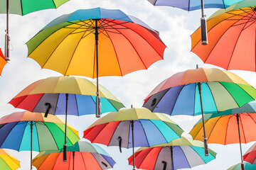 Fototapeta na wymiar colorful umbrellas background