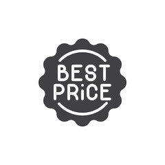 Best price sticker vector icon