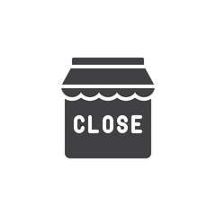 Close shop vector icon