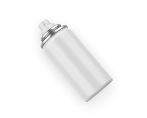 Blank aluminum deodorant spray can for branding and mock up. 3d render illustration.