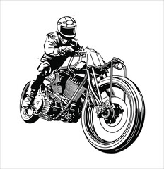 coloring book motorcycles iluustration for your design