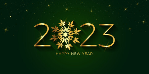 Happy New Year 2023 marijuana snowflake