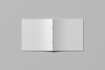 Square brochure and catalog mockup rendering design