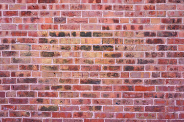 facade view of old brick wall background