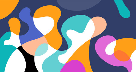 Abstract liquid shape. Fluid geometric design. Isolated gradient waves with geometric lines, dots, batik Indonesia pattern.