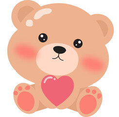 Obraz na płótnie Canvas Cute Valentine’s Bear