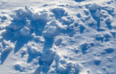 Snow in winter as background.