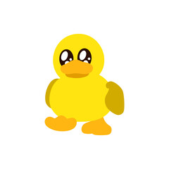 vector files of a drawing duck with flat design style