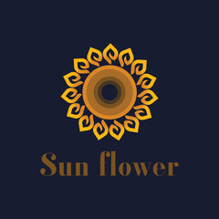 abstract background with sunflower