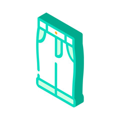 capri pants clothes isometric icon vector. capri pants clothes sign. isolated symbol illustration