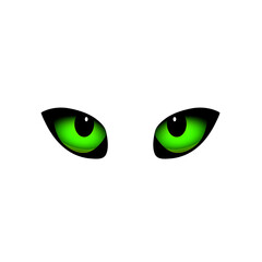 Green cat eye vector illustration