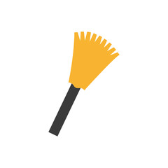 Halloween broomstick vector isolated on white. Happy Halloween vector.