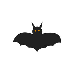 Bat vector isolated on white background. Happy Halloween vector isolated on white. Perfect for coloring books, textiles, icons, the web, paintings, children's books, and t-shirt print.	