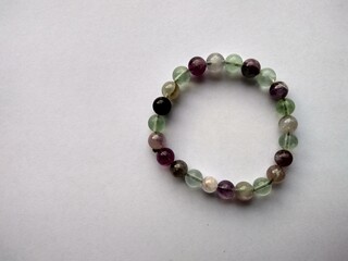 Bracelet for focusing in studies and generating positive energies with blank space on side on white background