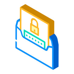 forgot password isometric icon vector. forgot password sign. isolated symbol illustration