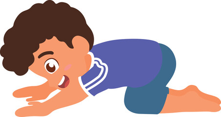 Children in yoga pose for meditation which good for health and wellness for concept of meditating child.