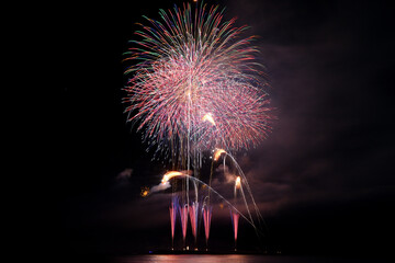 茅ヶ崎サザンビーチ　秋の海上花火