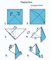 Step by step instructions how to make origami