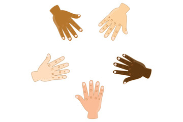vector illustration international day for tolerance and team teamwork hand group work