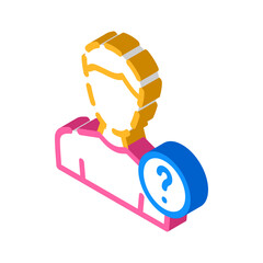 not verified profile isometric icon vector. not verified profile sign. isolated symbol illustration