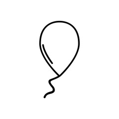 Balloons line vector icon collection. Single continuous line art balloon. Holiday festive present gift concept. Birthday party decoration helium balloon silhouette design.