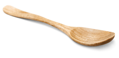 wooden spoon isolated on white background