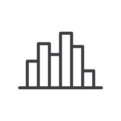 Statistics Bars Graphic Line Vector Icon	