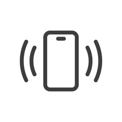 Smartphone Vibrating or Ringing Line Vector Icon	