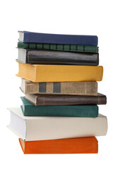 Stack of books isolated on  background.