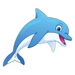 Little Dolphin Cartoon Animal Illustration