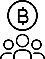 Bitcoin, cryptocurrency, mining icon