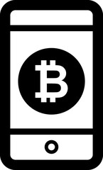 Bitcoin, cryptocurrency, mining icon