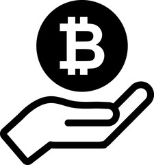 Bitcoin, cryptocurrency, mining icon