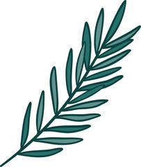 Christmas floral winter clipart illustration retro groovy hand drawn style element