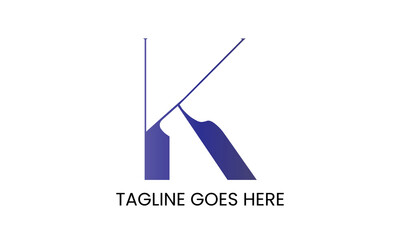 Alphabet Letter K Unique Modern Logo Design