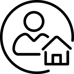 Real estate, realtor line icon