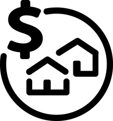 Real estate, realtor line icon
