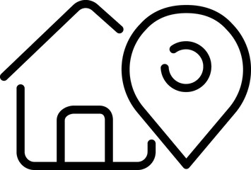 Real estate, realtor line icon