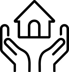 Real estate, realtor line icon