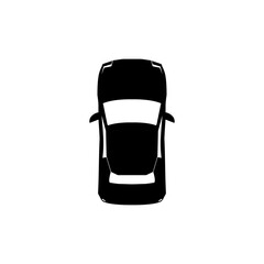 Car Top View Icons Set. Outline cars top view. Cars Silhouettes. Cars in the parking lot, Parking icon
