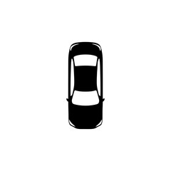 Car Top View Icons Set. Outline cars top view. Cars Silhouettes. Cars in the parking lot, Parking icon